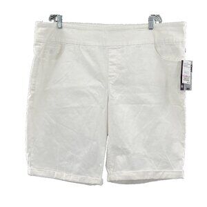 Gloria Vanderbilt‎ Pull On Bermuda Shorts Amanda NWT Women's Size 22W White